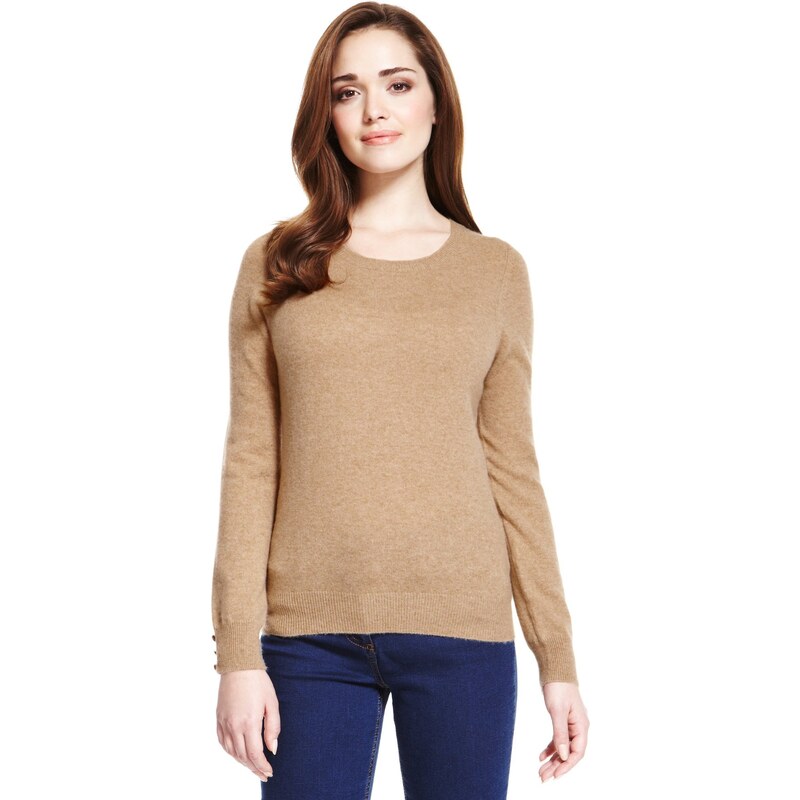 Marks and Spencer Petite Pure Cashmere Print Jumper