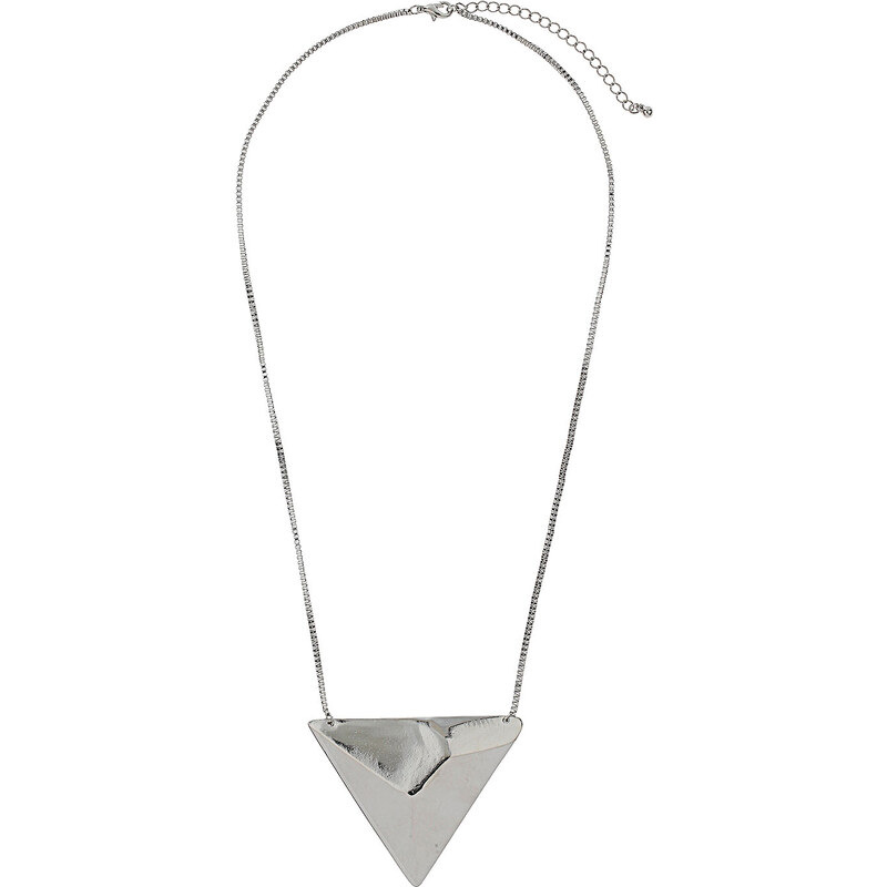 Topshop Battered Triangle Necklace