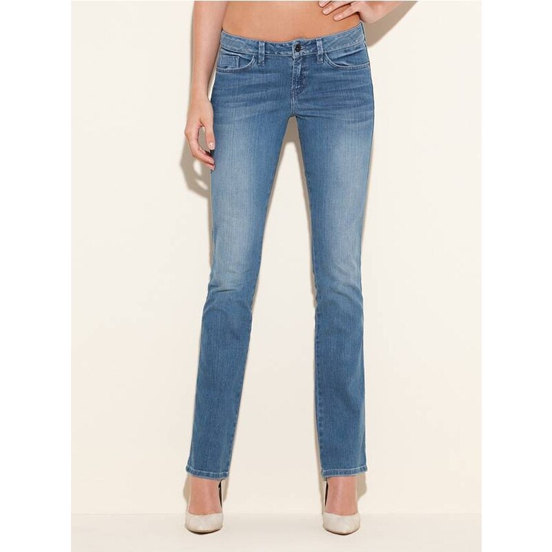 GUESS jeans Brittney Bootcout - Aesthetic Wash Modrá