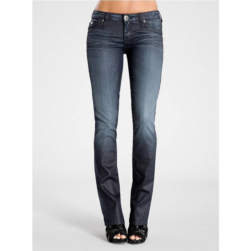Guess Starlet Straight Jeans - Delicious Wash Modrá tmavá 23