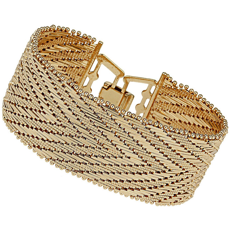 Topshop Premium Gold V Linked Bracelet