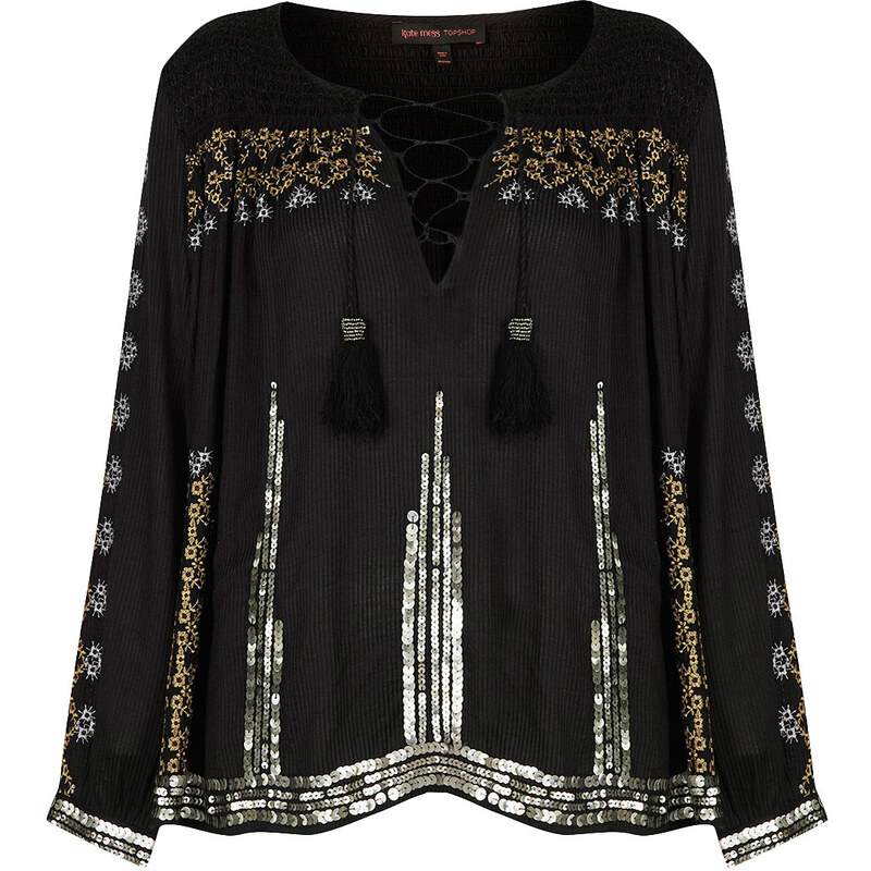**Embroidered Smock Blouse by Kate Moss for Topshop