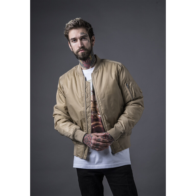 UC Men Basic Bomber Jacket béžová