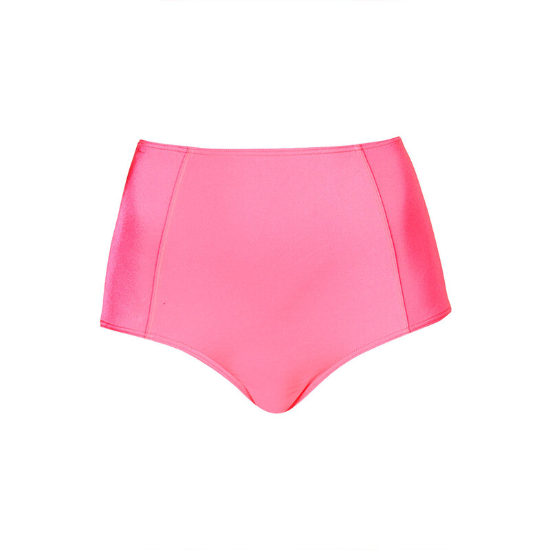 Topshop Pink High Waist Bikini Pants