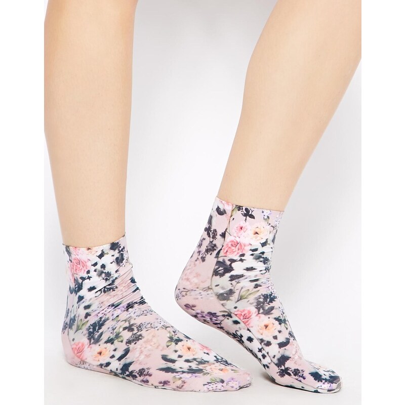 ASOS Summer Floral Printed Ankle Socks