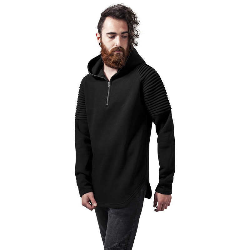 Urban Classics Záhybové rukávy Terry Hoody černé