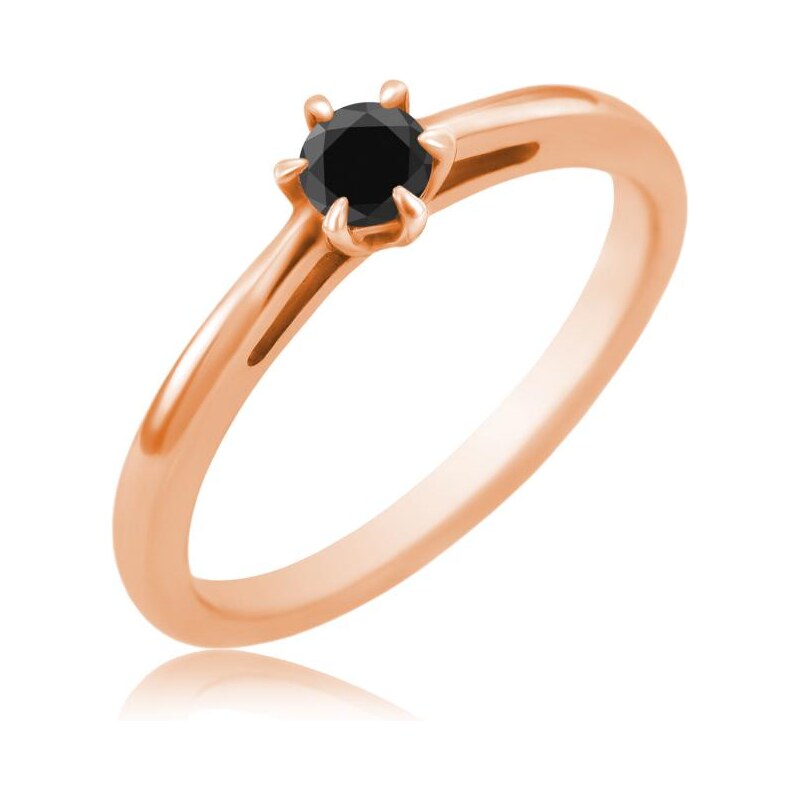 Eppi Zásnubní prsten s černým diamantem Samita