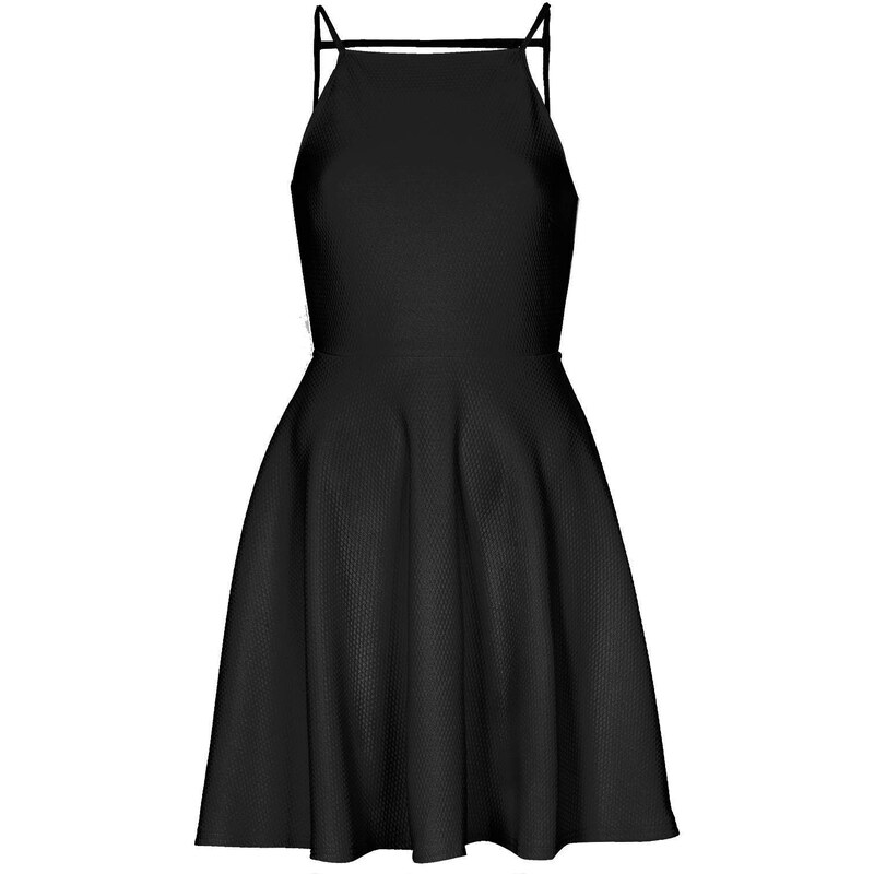 Topshop **Textured Backless Skater Dress by Oh My Love