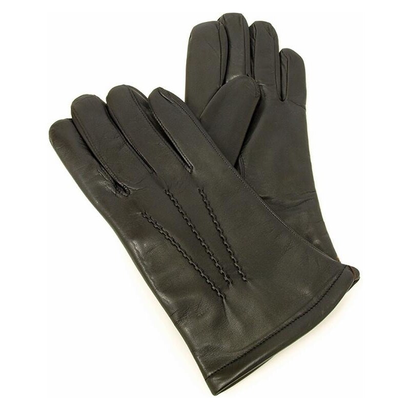 Vystyd Luxusní pánské rukavice s kožešinou - černé 8,5