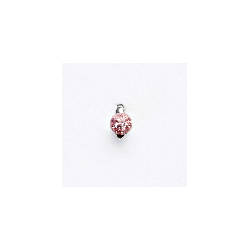 Čištín s.r.o. Stříbrný přívěsek, kulička s krystaly Light rose 6