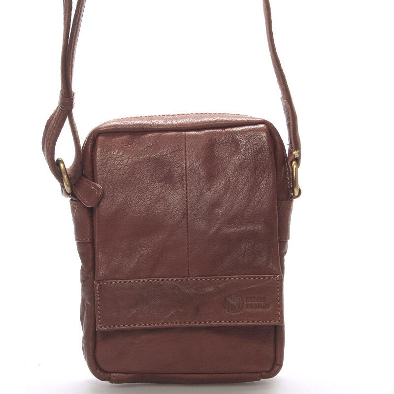 SendiDesign Stylová kožená taška hnědá - Sendi Design Perth hnědá