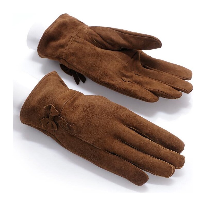 Dámské semišové rukavice NORWAY (r18bM)