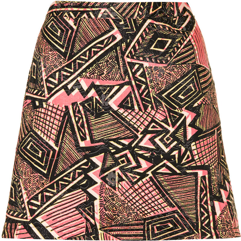 Topshop Textured Jacquard Aline Skirt