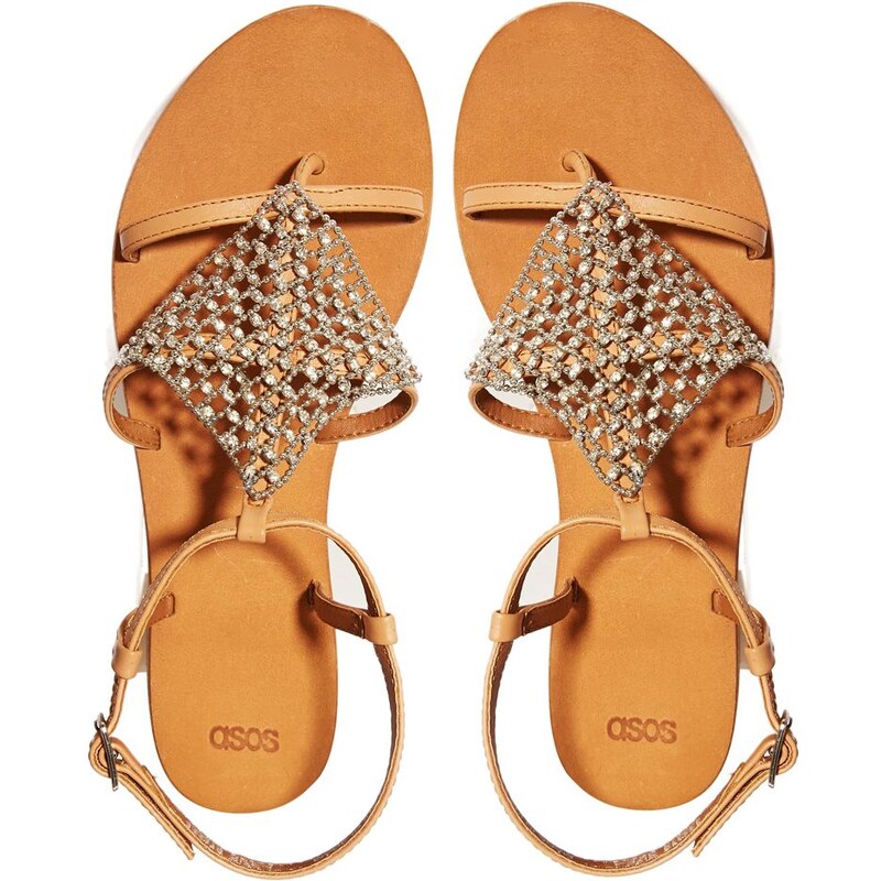 ASOS FLOOD LIGHT Leather Flat Sandals