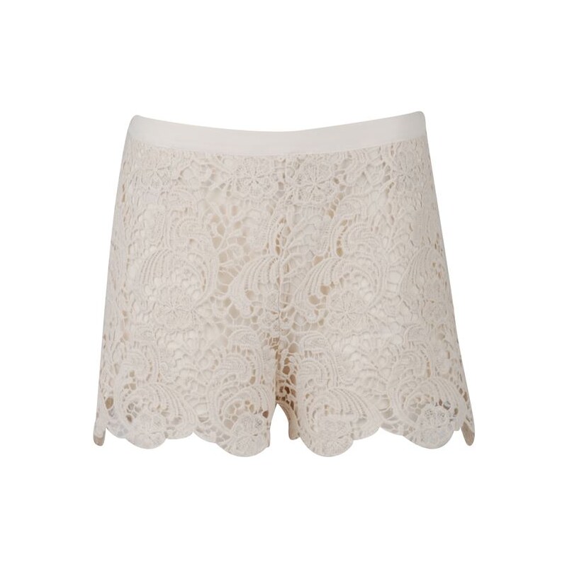 Rock and Rags Crochet Shorts Cream Small