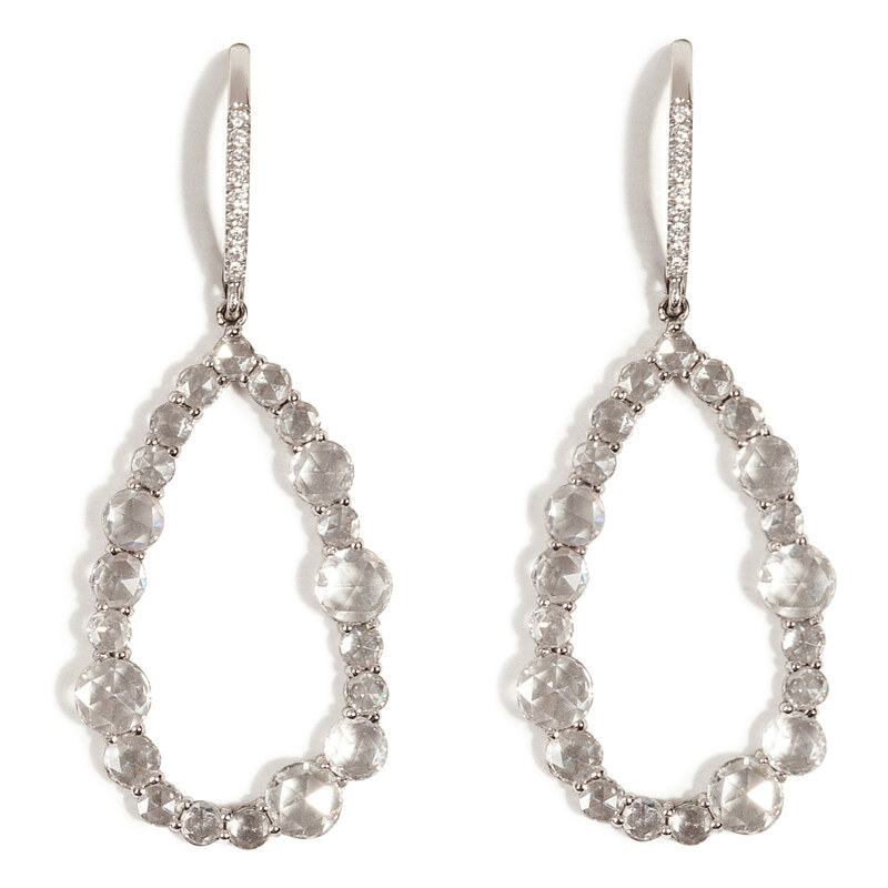 Susan Foster 18K White Gold Chandelier Earrings with Diamonds