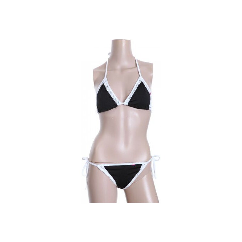 Suntex Černé bikiny nařasené s krajkou 115023326