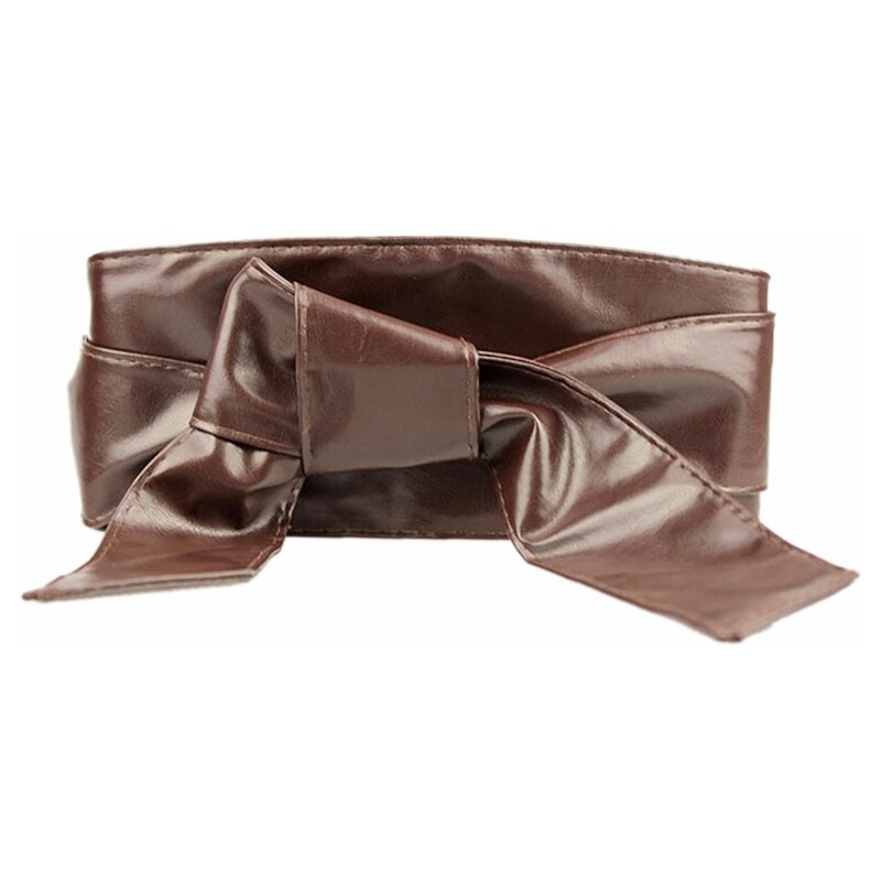 Lifestyle Dámský široký zavinovací opasek Obi Wrap hnědý 220 cm 115023362