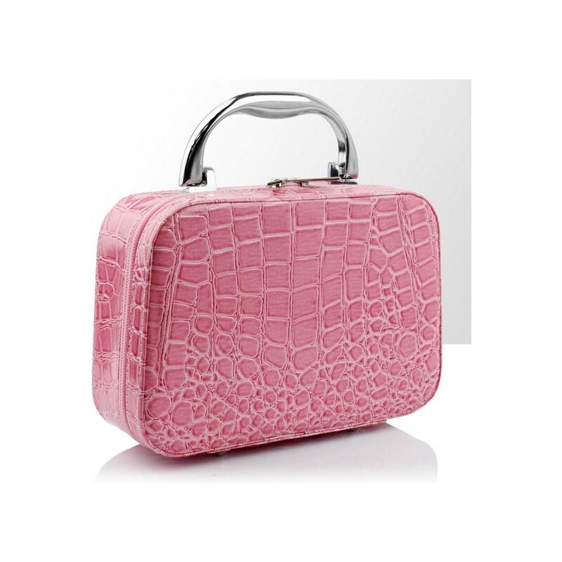 BMD kosmetický kufřík malý růžový krokodýl