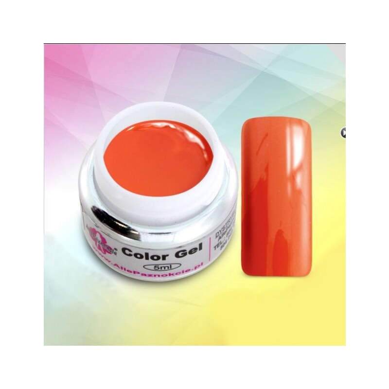 Allepaznokcie Barevný UV gel 5ml pomeranč
