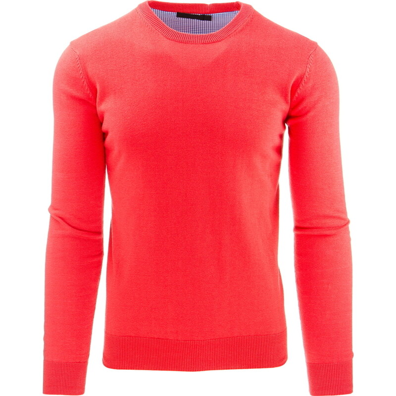 BASIC Pánský růžový svetr (wx0742)
