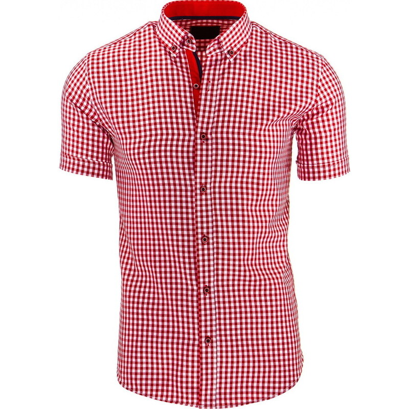 BASIC Pánská červená košile (kx0667)