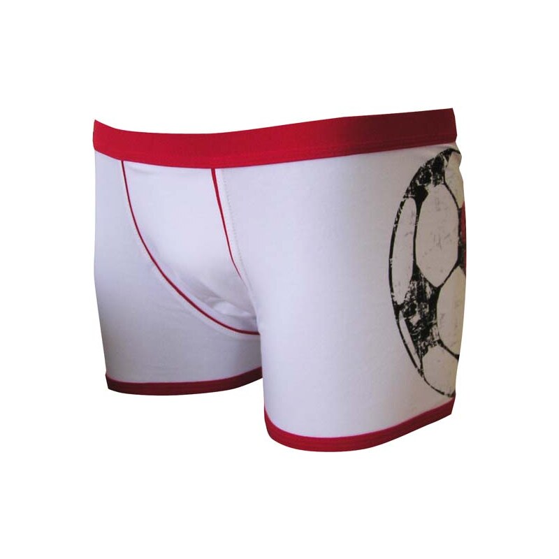 Boxerky Cornette tattoo "Goal", dvě barvy, bílá - červená