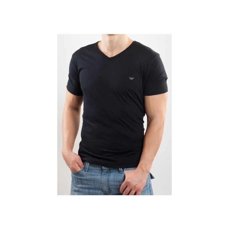 Pánské tričko Emporio Armani 110856 CC712 černá M Černá, černá