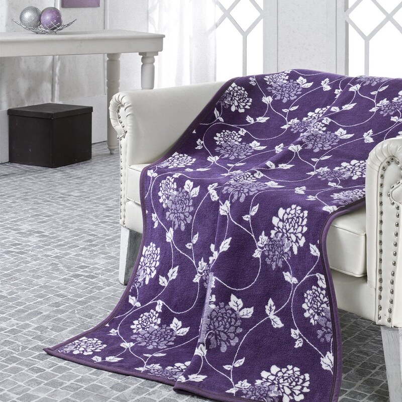 Bonami Deka Floral Purple, 180 x 220 cm