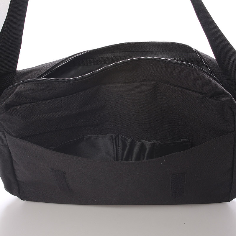 Lehká velká látková taška na notebook - Enrico Benetti Terd černá