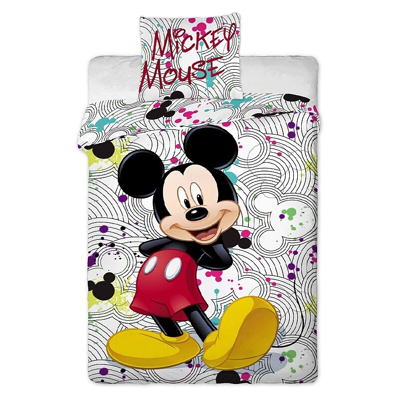 Jerry Fabrics Povlečení Disney - Mickey grey 1x 140/200, 1x 90/70