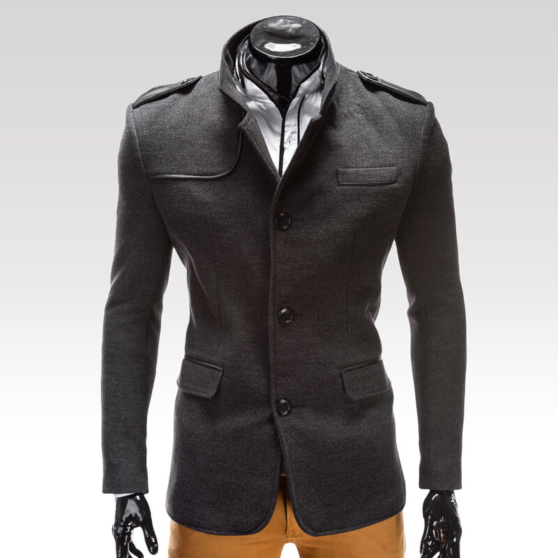 Ombre Clothing Pánský kabát Augustino šedý