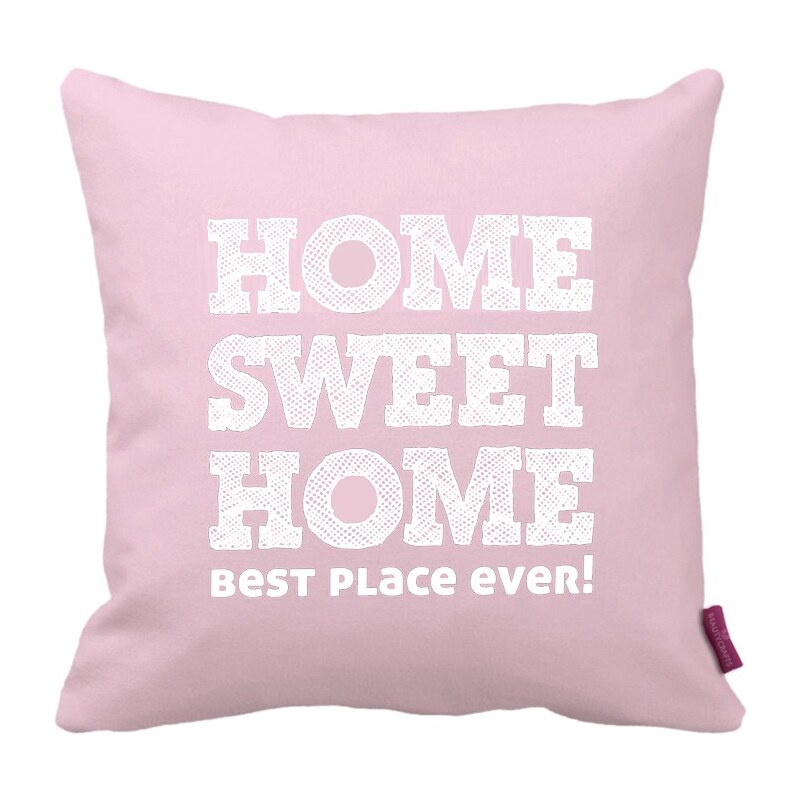 Růžovobílý polštář Homemania Home Pink, 43 x 43 cm