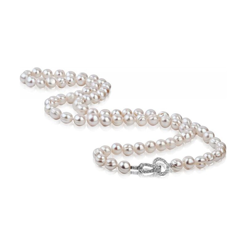 Eppi Stříbrný perlový náhrdelník Elva