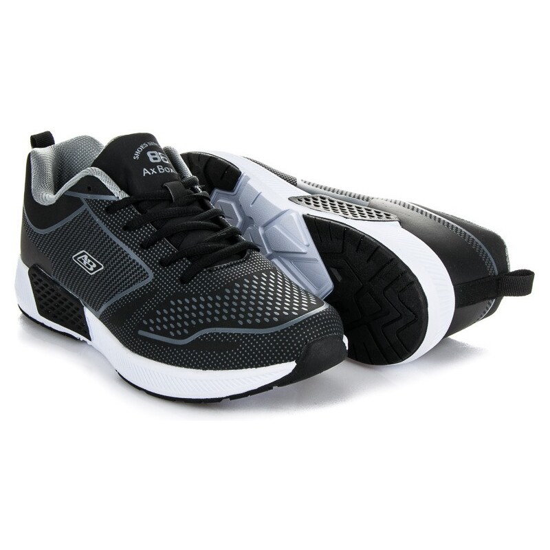 AX BOXING Pratické černé pánské sportovní boty