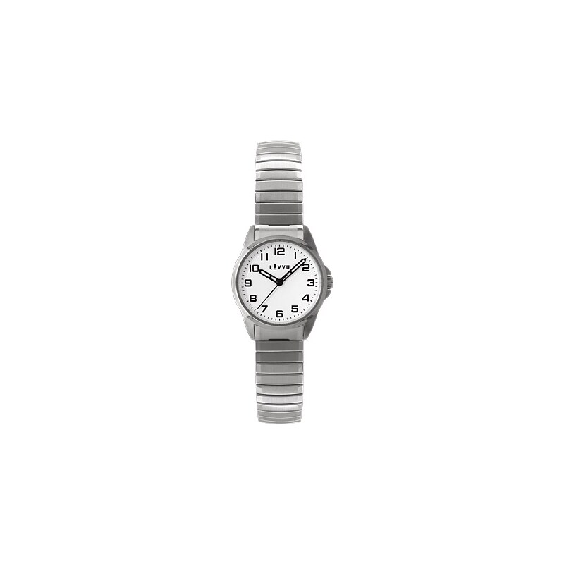 Pružné přehledné dámské hodinky LAVVU STOCKHOLM Small White LWL5010 20665714