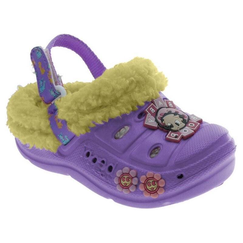 Beppi Dívčí sandály s kožíškem Baby Boop - fialové
