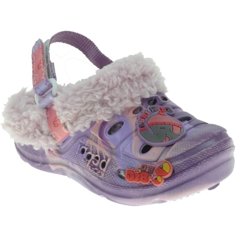 Beppi Dívčí voňavé sandály s kožíškem - fialové