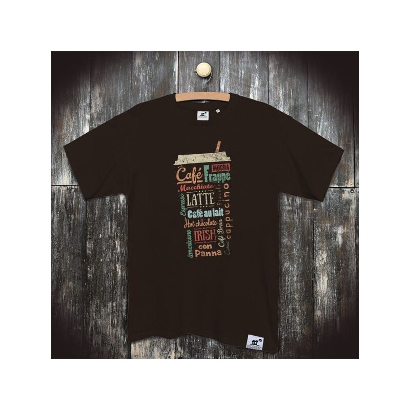 PANDEMIC Pánské bio tričko s nápisem Kafe: Café