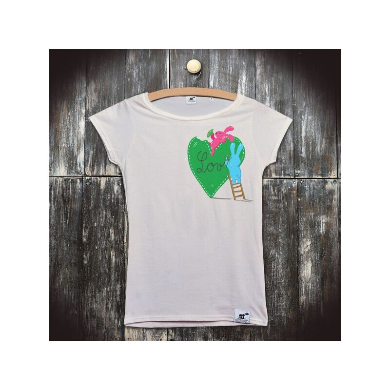 PANDEMIC Dámské vtipné tričko s potiskem Valentýn: Love