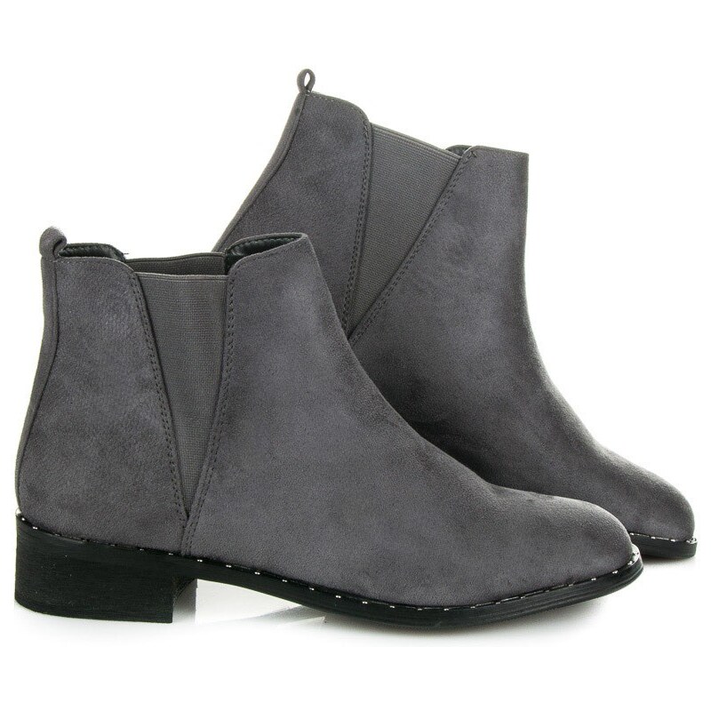MARQUIZ Lehké šedé nízké kotníkové boty s elastickými vsadkami