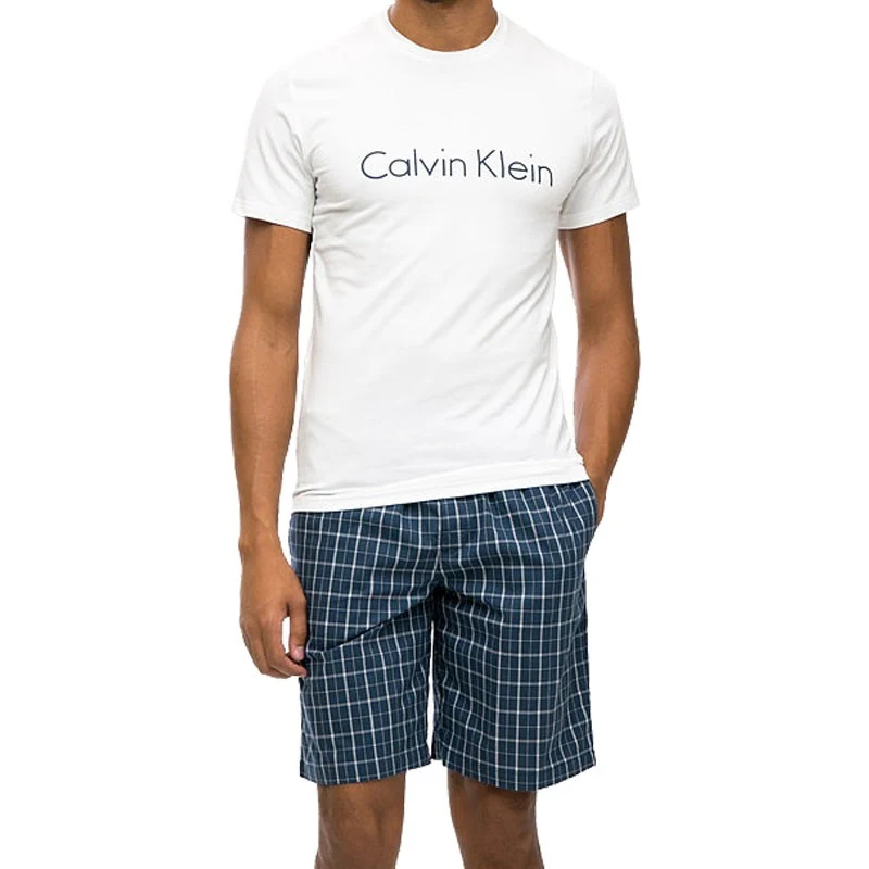 Pánské pyžamo Calvin Klein modro bílé - GLAMI.cz