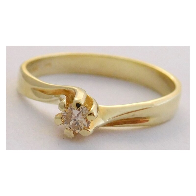 Marcello Diamant Klenoty Budín Zásnubní zlatý diamantový prsten s 114434246