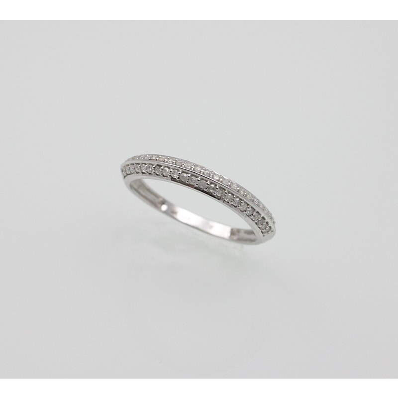 Diamantový prsten z bílého zlata KLENOTA je2035