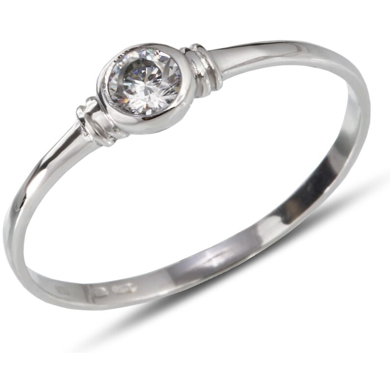 Zlatý prsten s diamantem KLENOTA u353w
