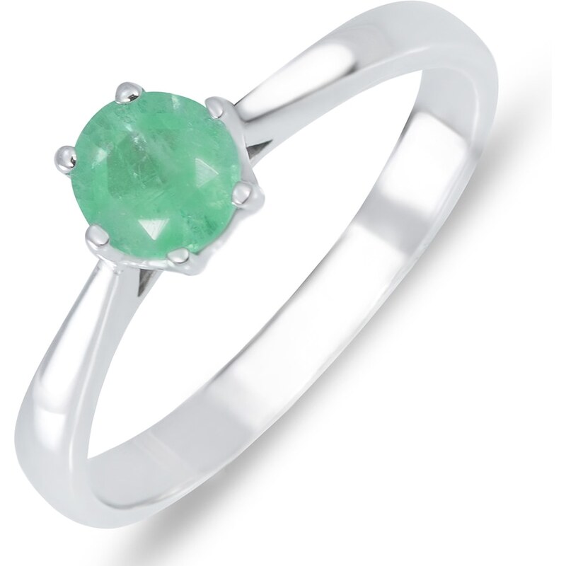 Prsten se smaragdem KLENOTA sil5063