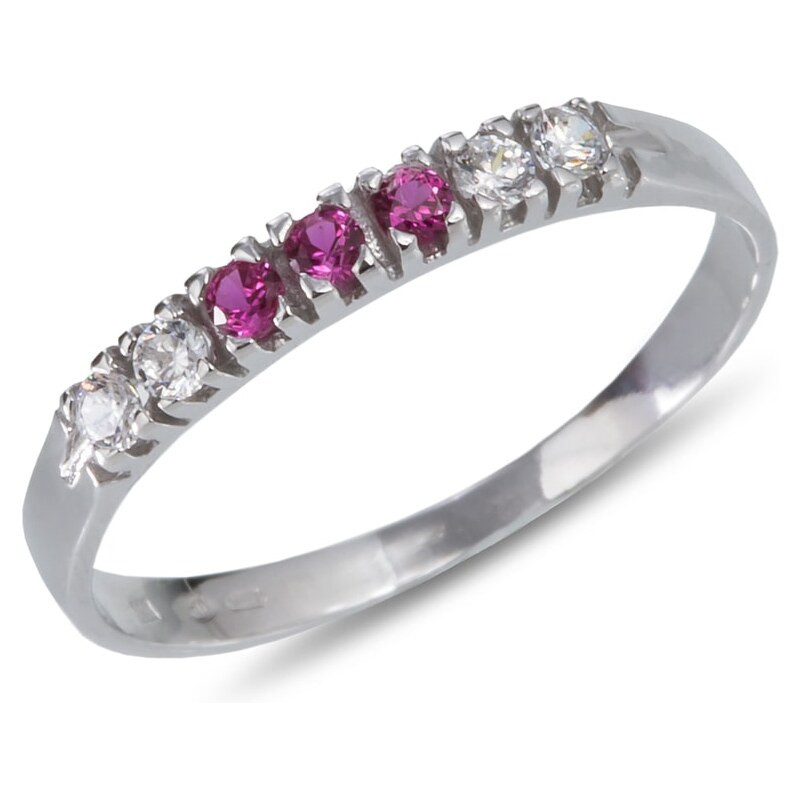 Zlatý prsten s rubíny a diamanty KLENOTA kln1263