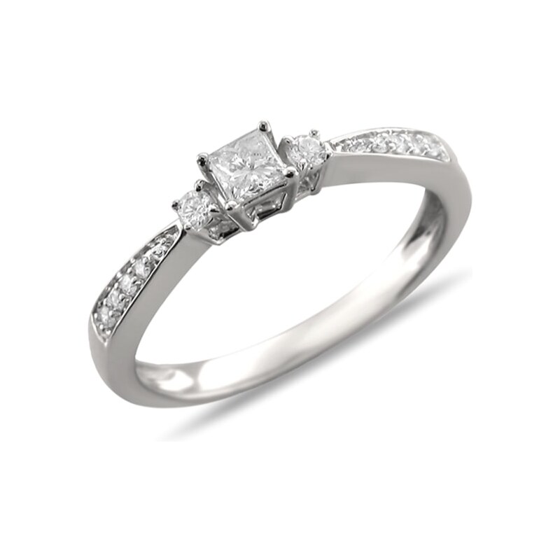 Diamantový zásnubní prsten KLENOTA je2103