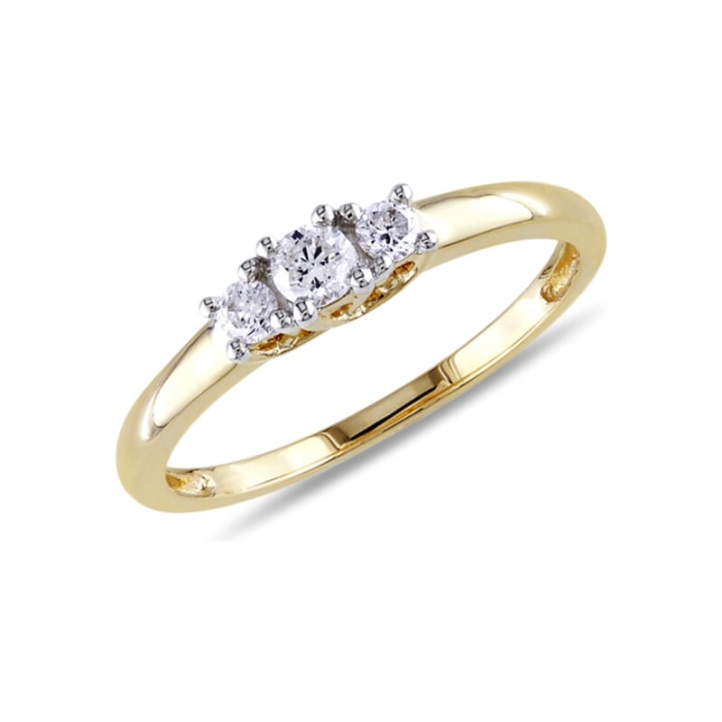 Zásnubní prsten s brilianty ve zlatě KLENOTA je1004