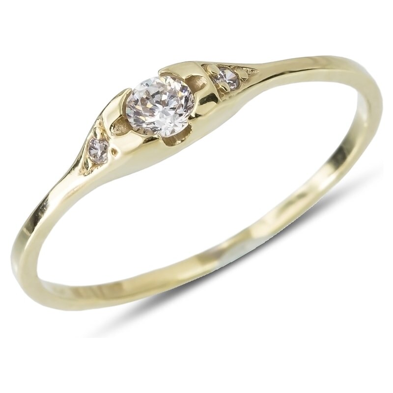 Zlatý diamantový prsten KLENOTA u1388y